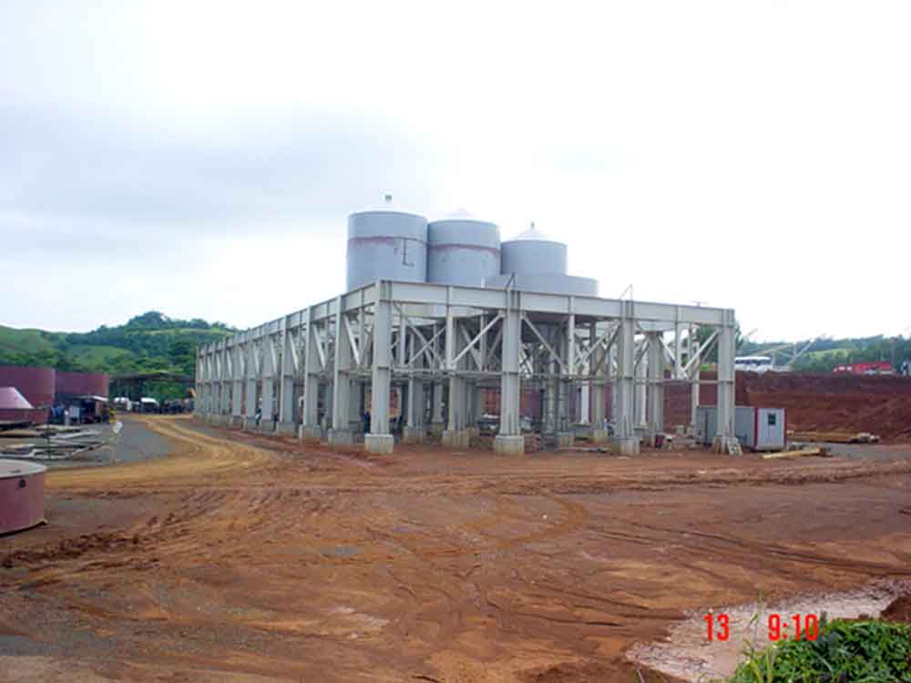 Construção Estrutura metálica  Siderurgia, Mineração e Energia Prédios de Silos e Casas de Transferência - ICAL