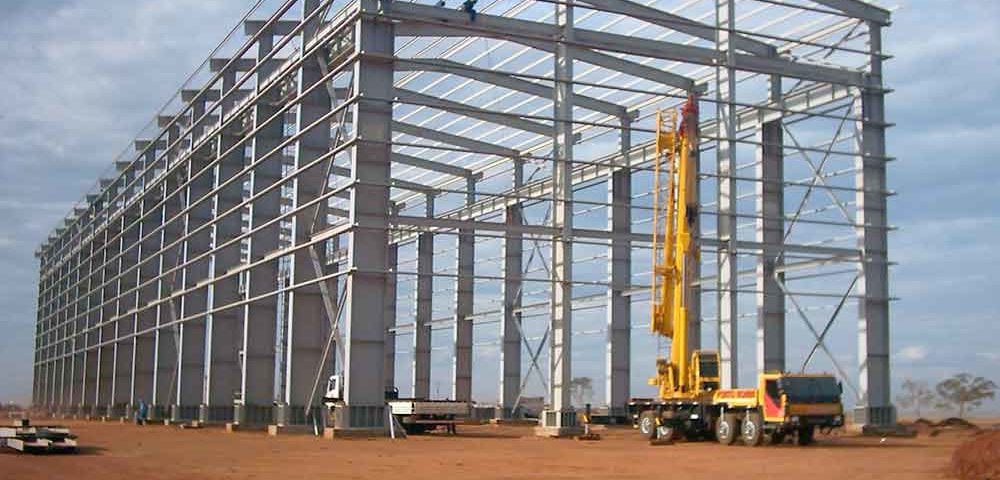 Construção Estrutura metálica  Indústria Sucroalcooleira Galpão, Caldeira e Outros - Usina Nova América