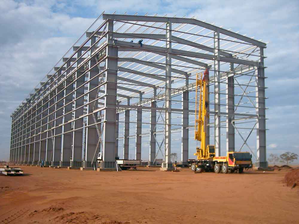 Construção Estrutura metálica  Indústria Sucroalcooleira Galpão, Caldeira e Outros - Usina Nova América