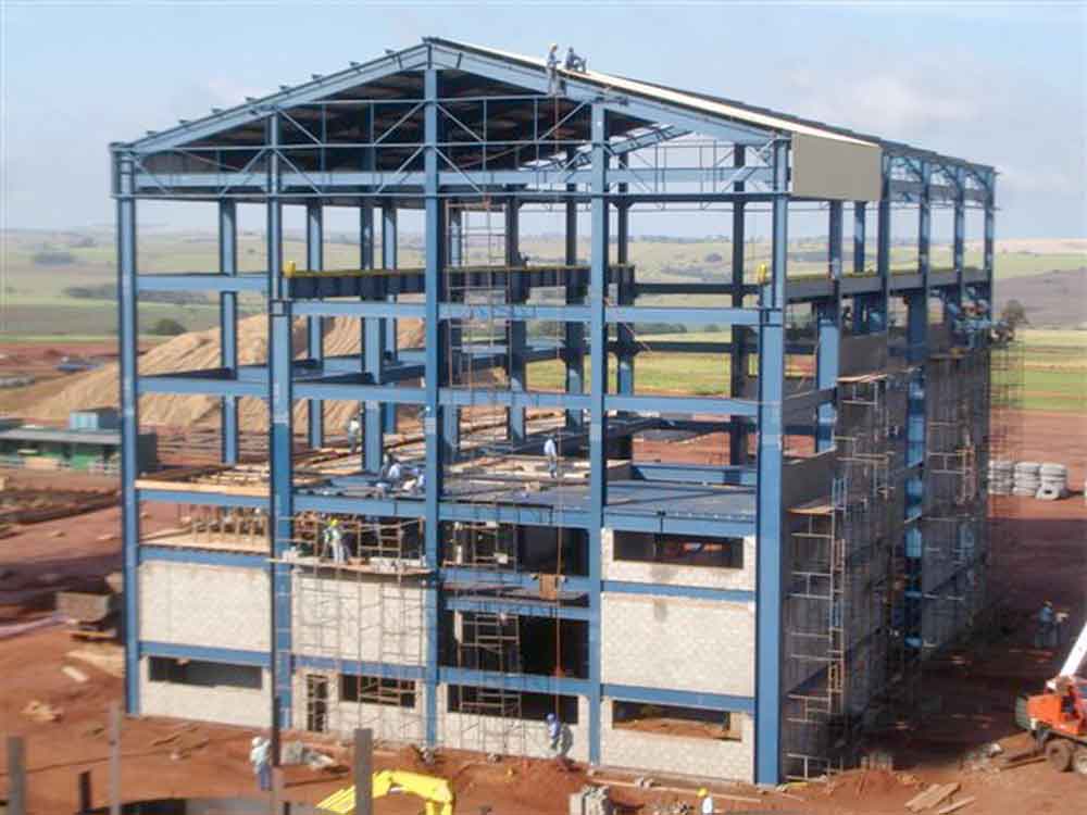 Construção Estrutura metálica  Indústria Sucroalcooleira Prédio de Caldeira, Moenda e Outros - Usina Alto Alegre