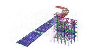 Construções Estrutura Metálica FAM projeto 3d background